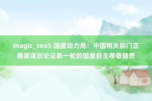 magic_sex5 国度动力局：中国相关部门正攥紧谋划论证新一轮的国度自主孝敬瞎想