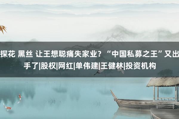 探花 黑丝 让王想聪痛失家业？“中国私募之王”又出手了|股权|网红|单伟建|王健林|投资机构